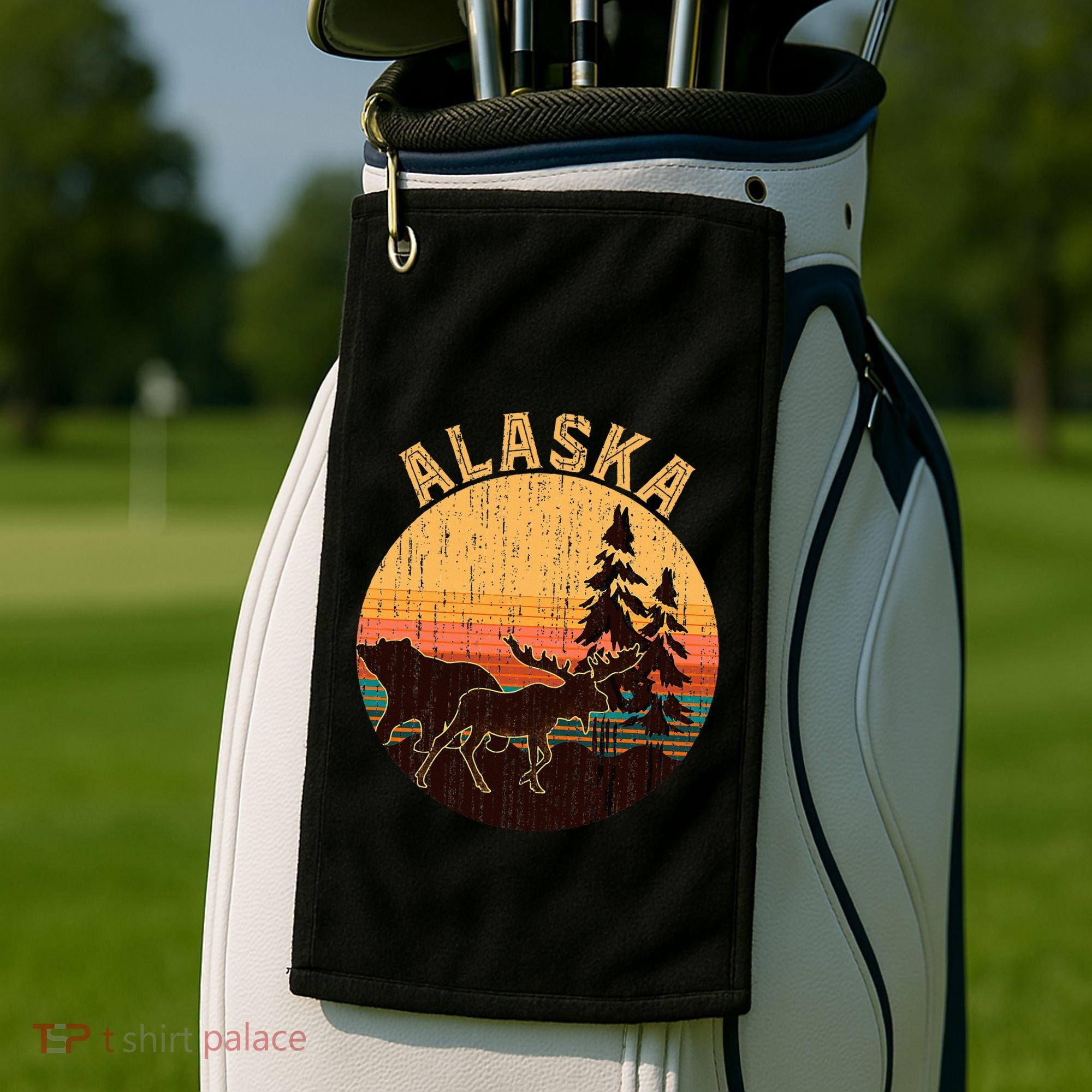 Nature Willdife Bear Moose Alaskan Animal Forest Alaska Golf Towel