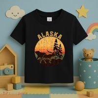 Nature Willdife Bear Moose Alaskan Animal Forest Alaska Toddler T-Shirt thumb 3
