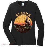 Nature Willdife Bear Moose Alaskan Animal Forest Alaska Women's Long Sleeve Shirt thumb 0