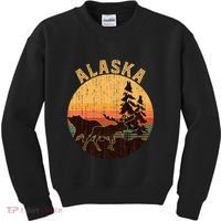 Nature Willdife Bear Moose Alaskan Animal Forest Alaska Kids Sweatshirt thumb 0