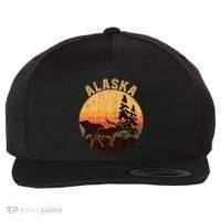 Nature Willdife Bear Moose Alaskan Animal Forest Alaska Wool Snapback Cap thumb 0