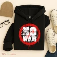 No War Distressed Grunge Paint  Hoodie thumb 4