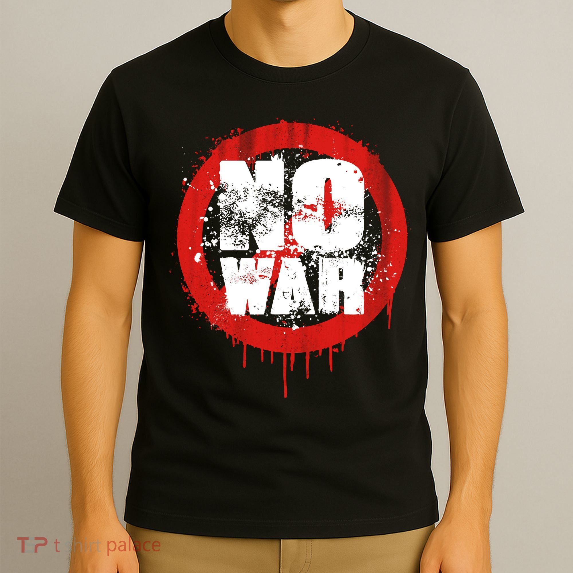 No War Distressed Grunge Paint  T-Shirt