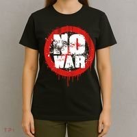 No War Distressed Grunge Paint  T-Shirt thumb 4