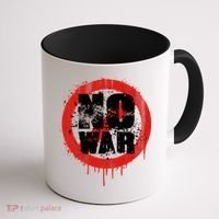 No War Distressed Grunge Paint  Coffee Mug thumb 1