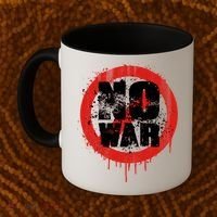 No War Distressed Grunge Paint  Coffee Mug thumb 2