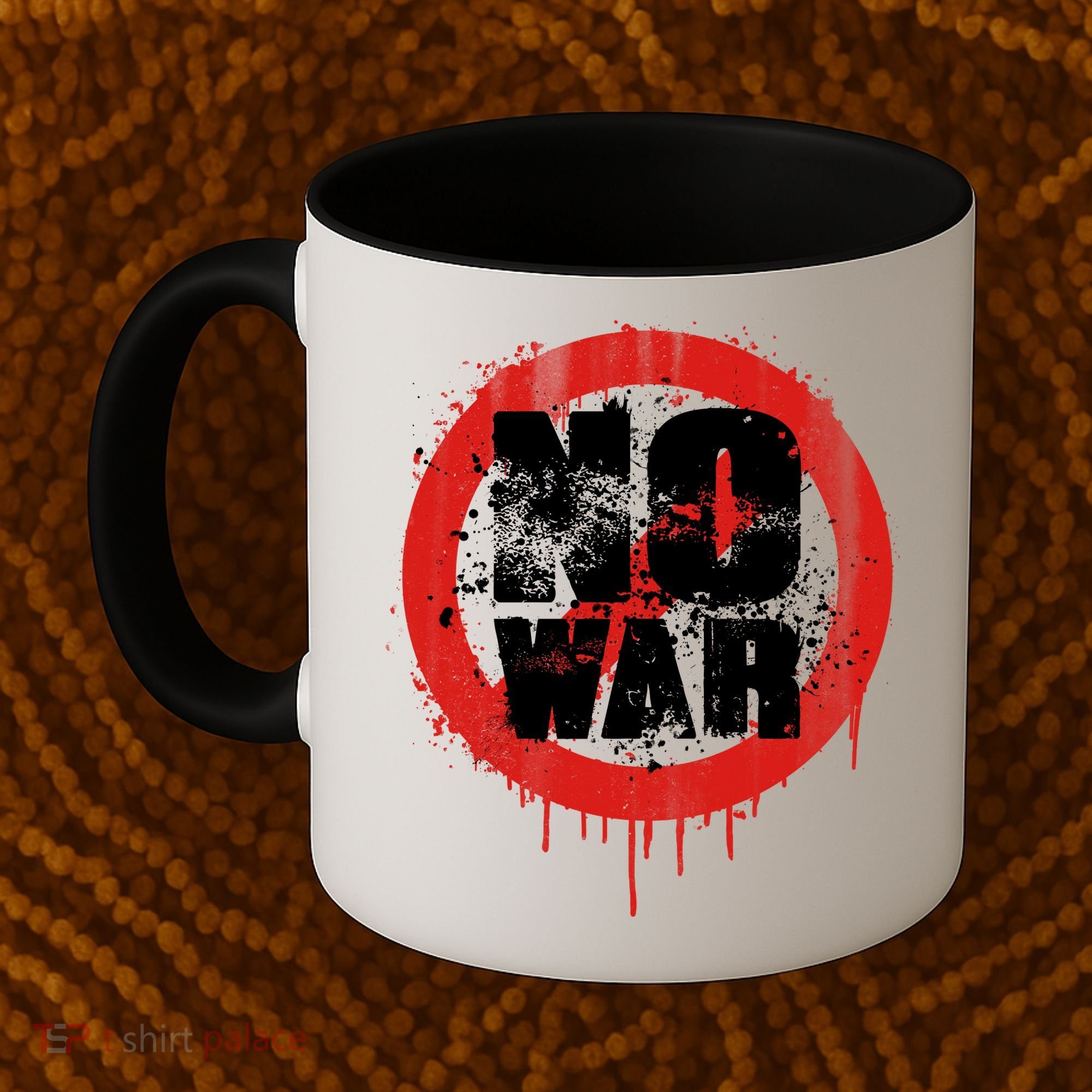 No War Distressed Grunge Paint  Coffee Mug