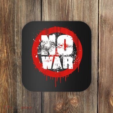 No War Distressed Grunge Paint  Coaster