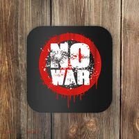 No War Distressed Grunge Paint  Coaster thumb 0