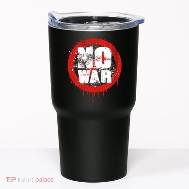 No War Distressed Grunge Paint  Tumbler
