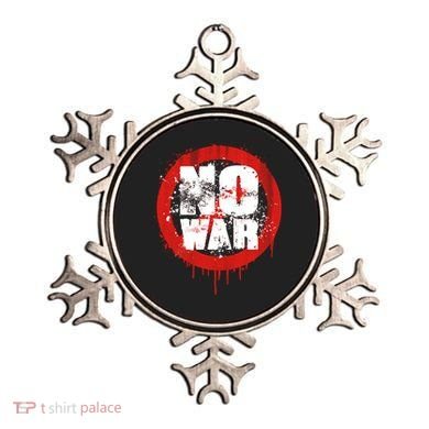 No War Distressed Grunge Paint  Ornament