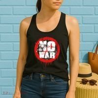 No War Distressed Grunge Paint  Women's Tank Top thumb 2