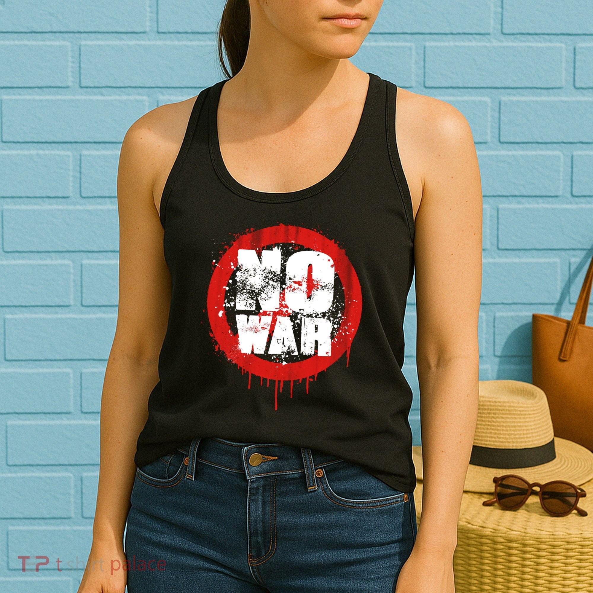 No War Distressed Grunge Paint  Women's Tank Top