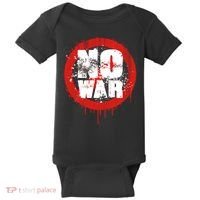 No War Distressed Grunge Paint  Baby Bodysuit thumb 0