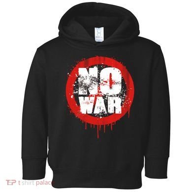 No War Distressed Grunge Paint  Toddler Hoodie