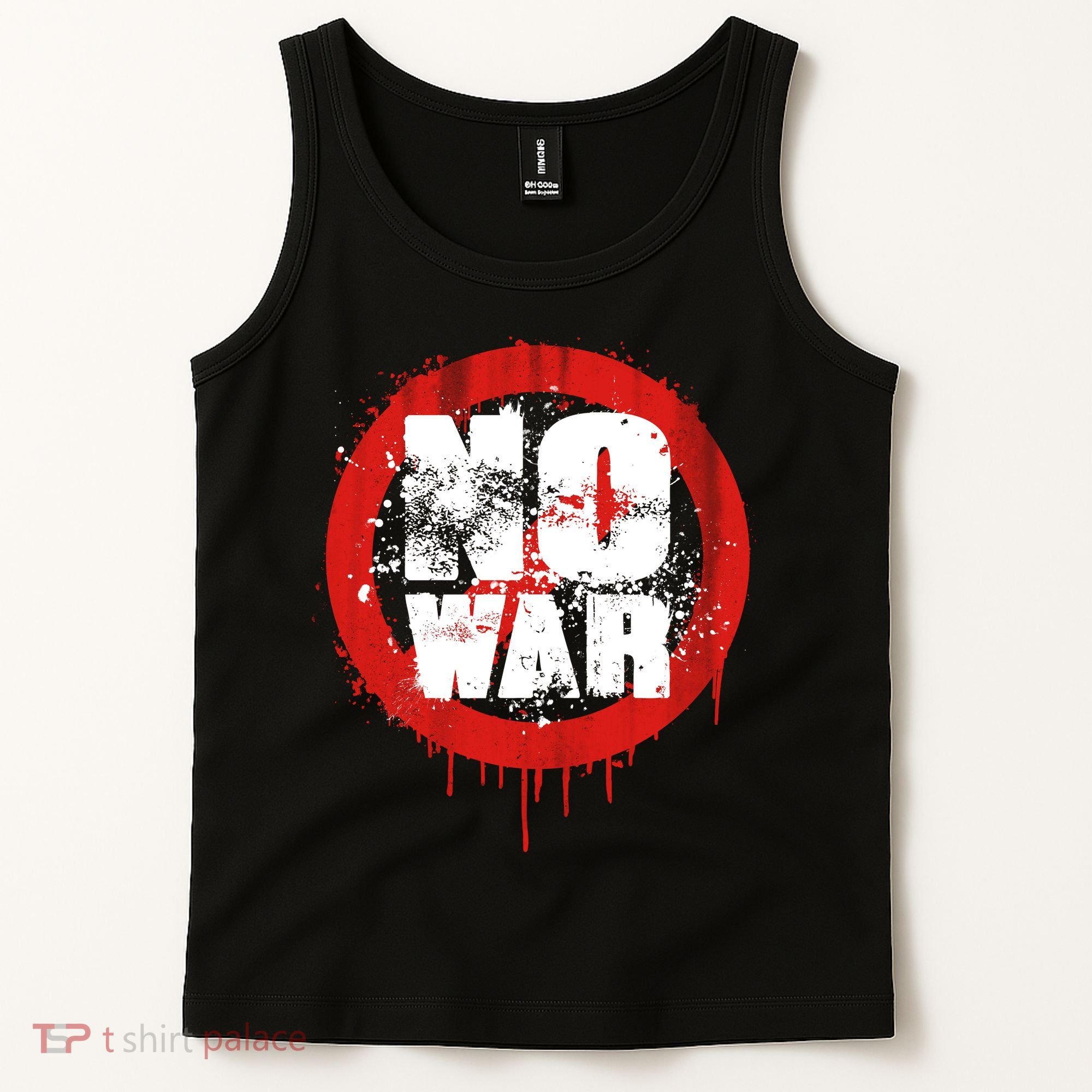 No War Distressed Grunge Paint  Tank Top