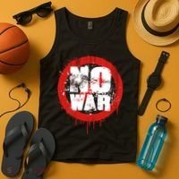 No War Distressed Grunge Paint  Tank Top thumb 4