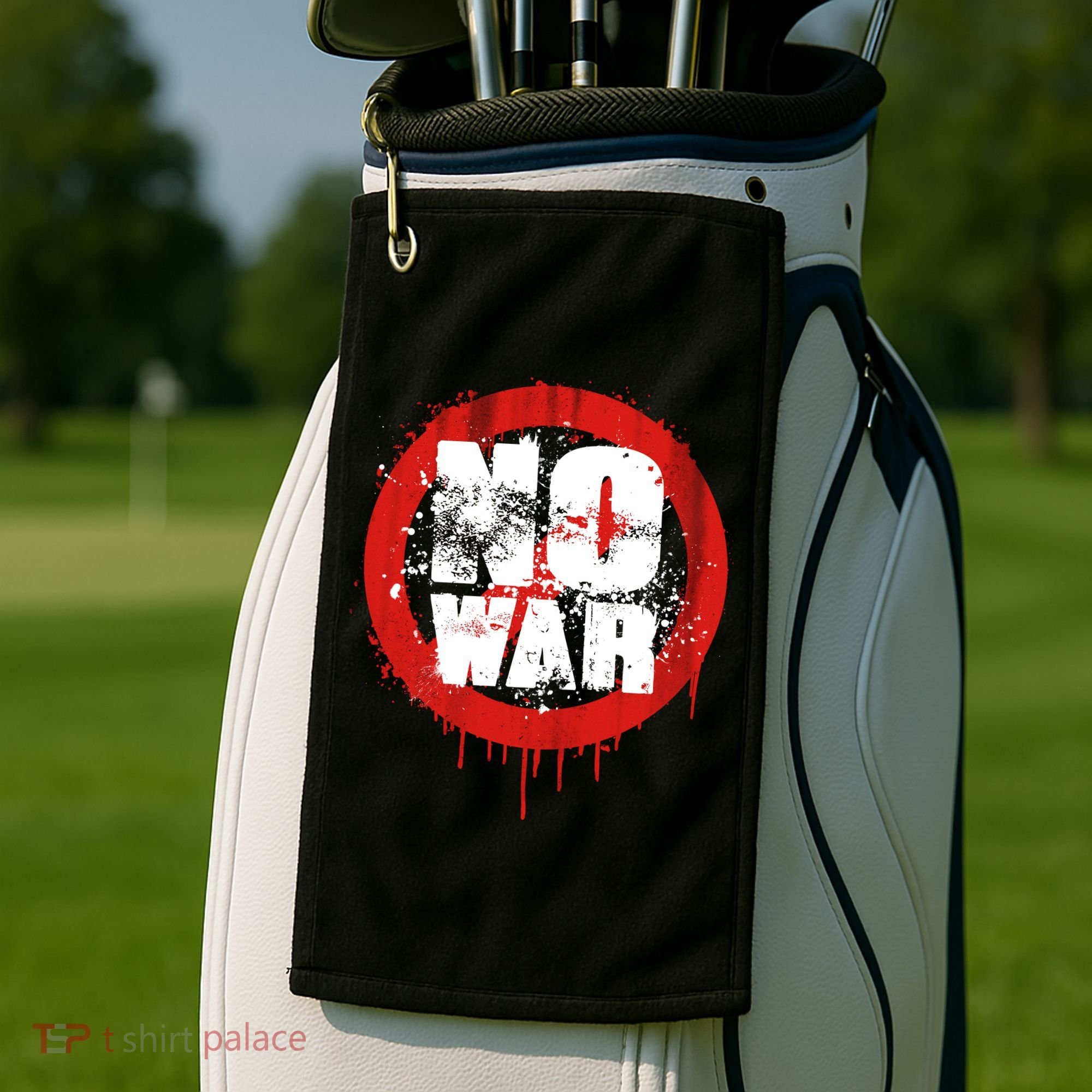 No War Distressed Grunge Paint  Golf Towel