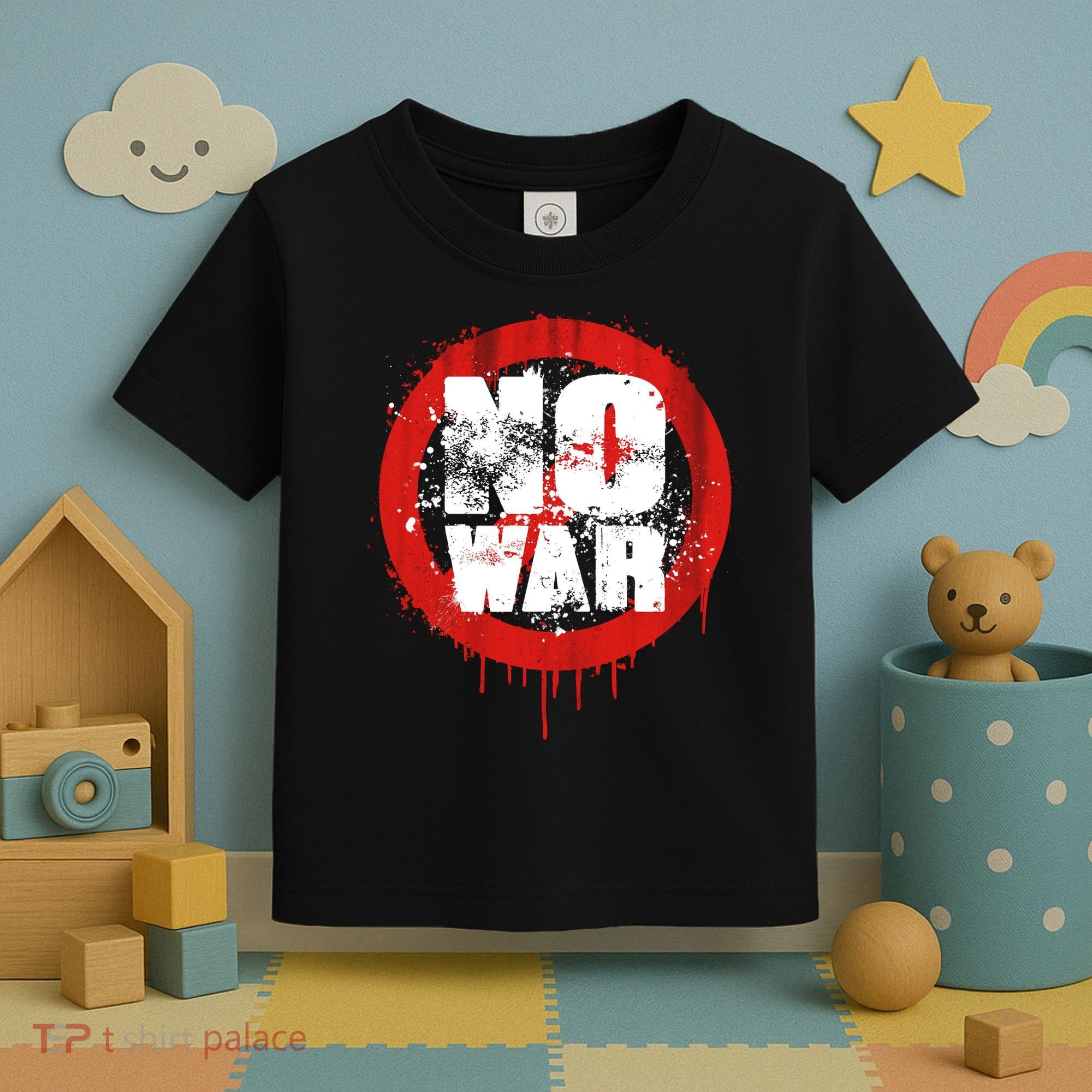 No War Distressed Grunge Paint  Toddler T-Shirt