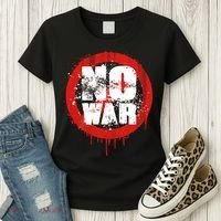 No War Distressed Grunge Paint  Women's T-Shirt thumb 3
