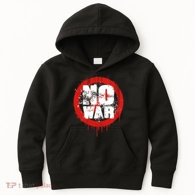 No War Distressed Grunge Paint  Kids Hoodie