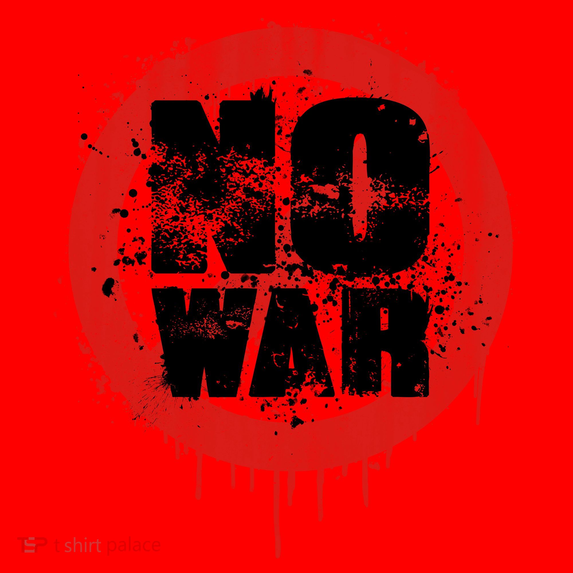 No War Distressed Grunge Paint  Santa Hat
