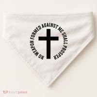No Weapon Formed Against Me Shall Prosper USA-Made Doggie Bandana thumb 0