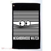 Neighborhood Watch Funny Gift Golf Towel thumb 0