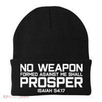 No Weapon Formed Against Me Shall Prosper Jesus Christian Beanie thumb 0