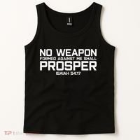 No Weapon Formed Against Me Shall Prosper Jesus Christian Tank Top thumb 2