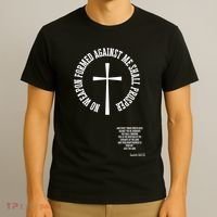No Weapon Formed Against Me Shall Proser Jesus Is King Christian T-Shirt thumb 3