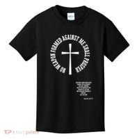 No Weapon Formed Against Me Shall Proser Jesus Is King Christian Kids T-Shirt thumb 0