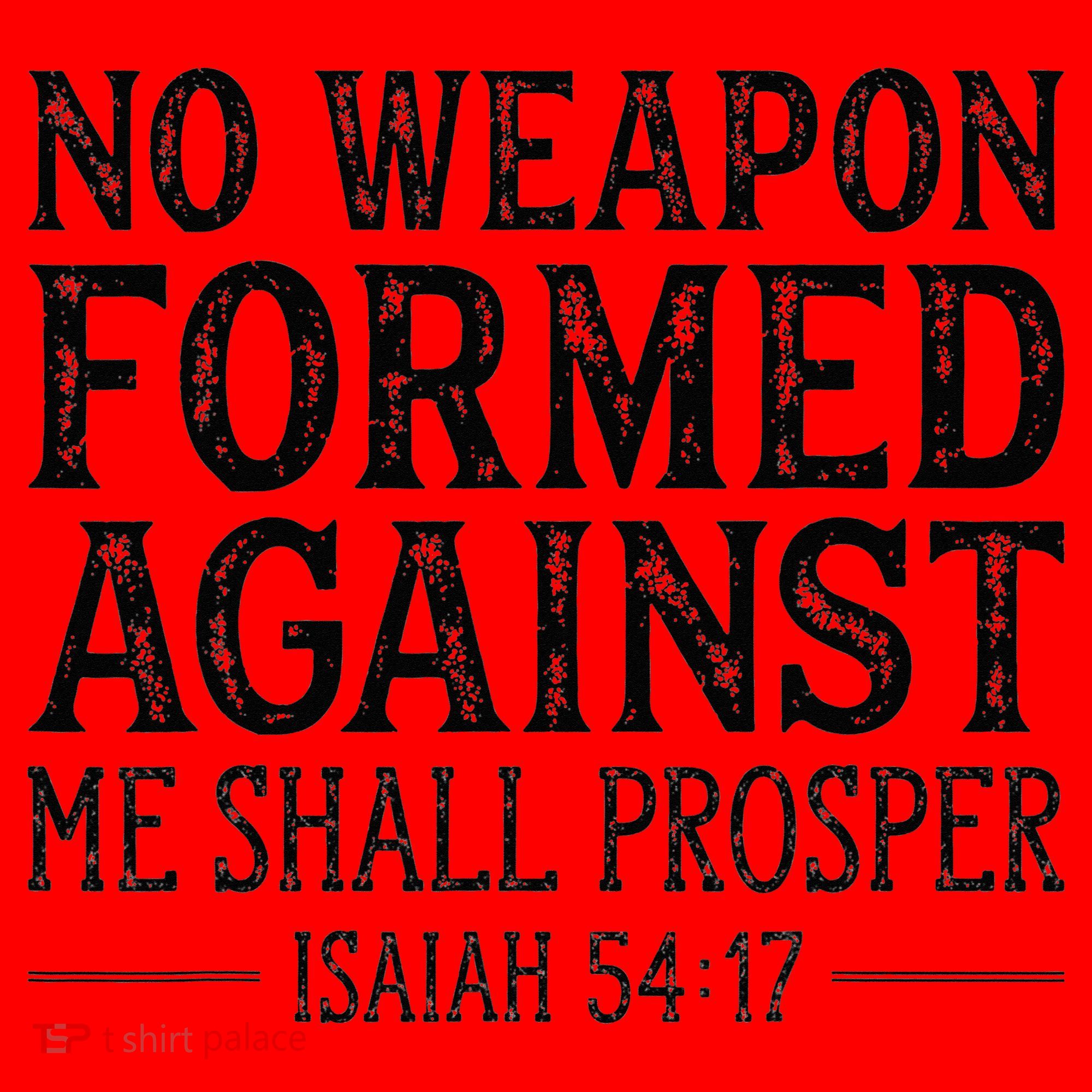 No Weapon Formed Against Me Shall Prosper Christian Santa Hat