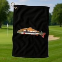 Nature Wilderness Fishing Fan Golf Towel thumb 1