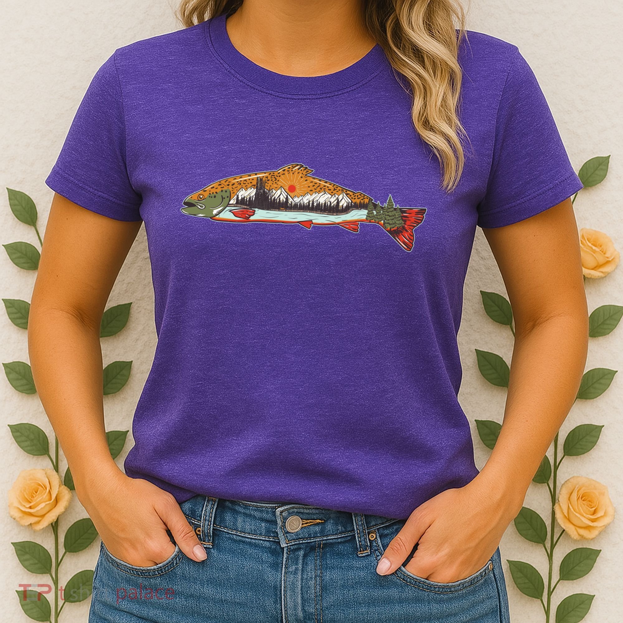 Nature Wilderness Fishing Fan Women's T-Shirt
