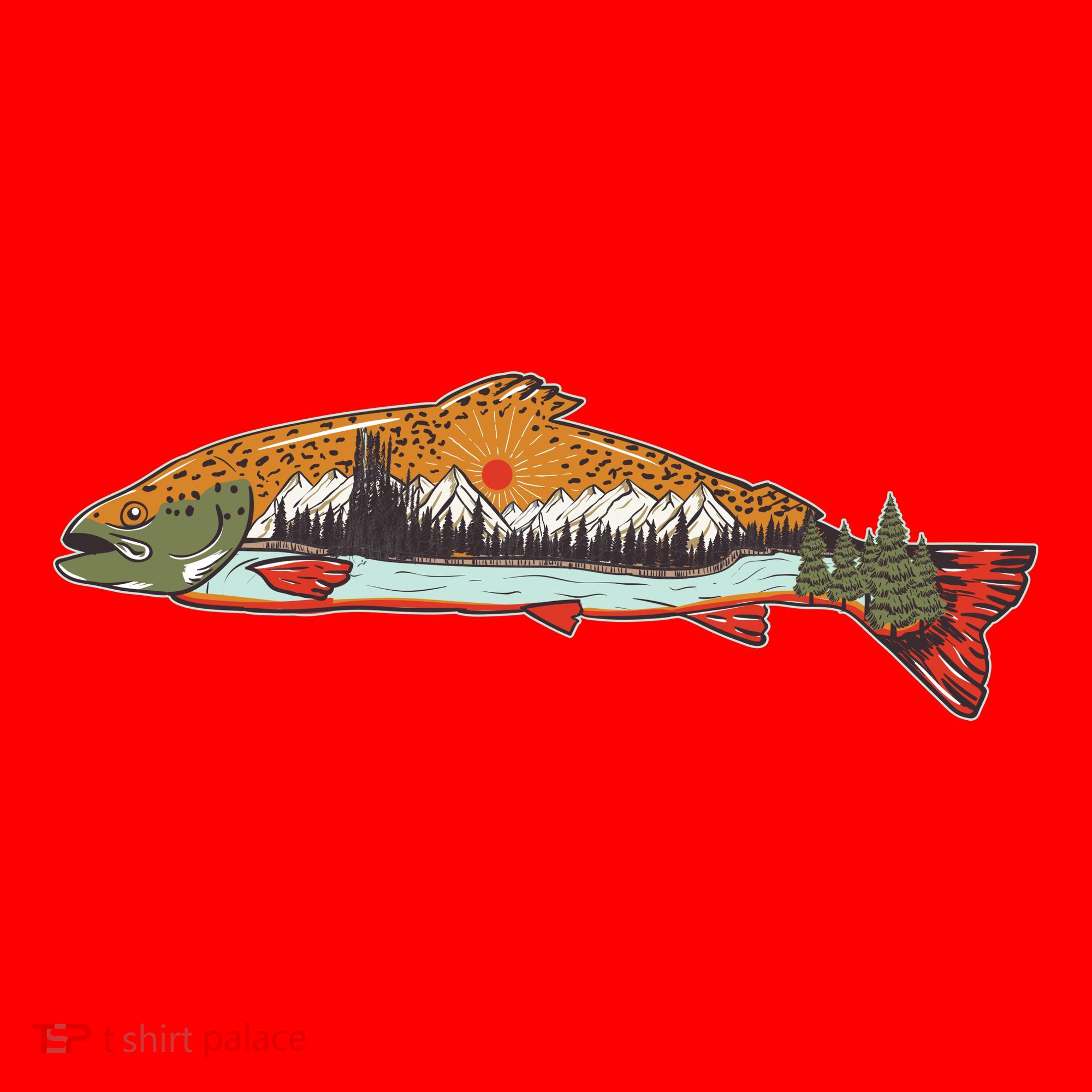 Nature Wilderness Fishing Fan Santa Hat