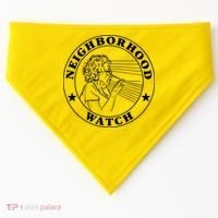 Neighborhood Watch Funny USA-Made Doggie Bandana thumb 0