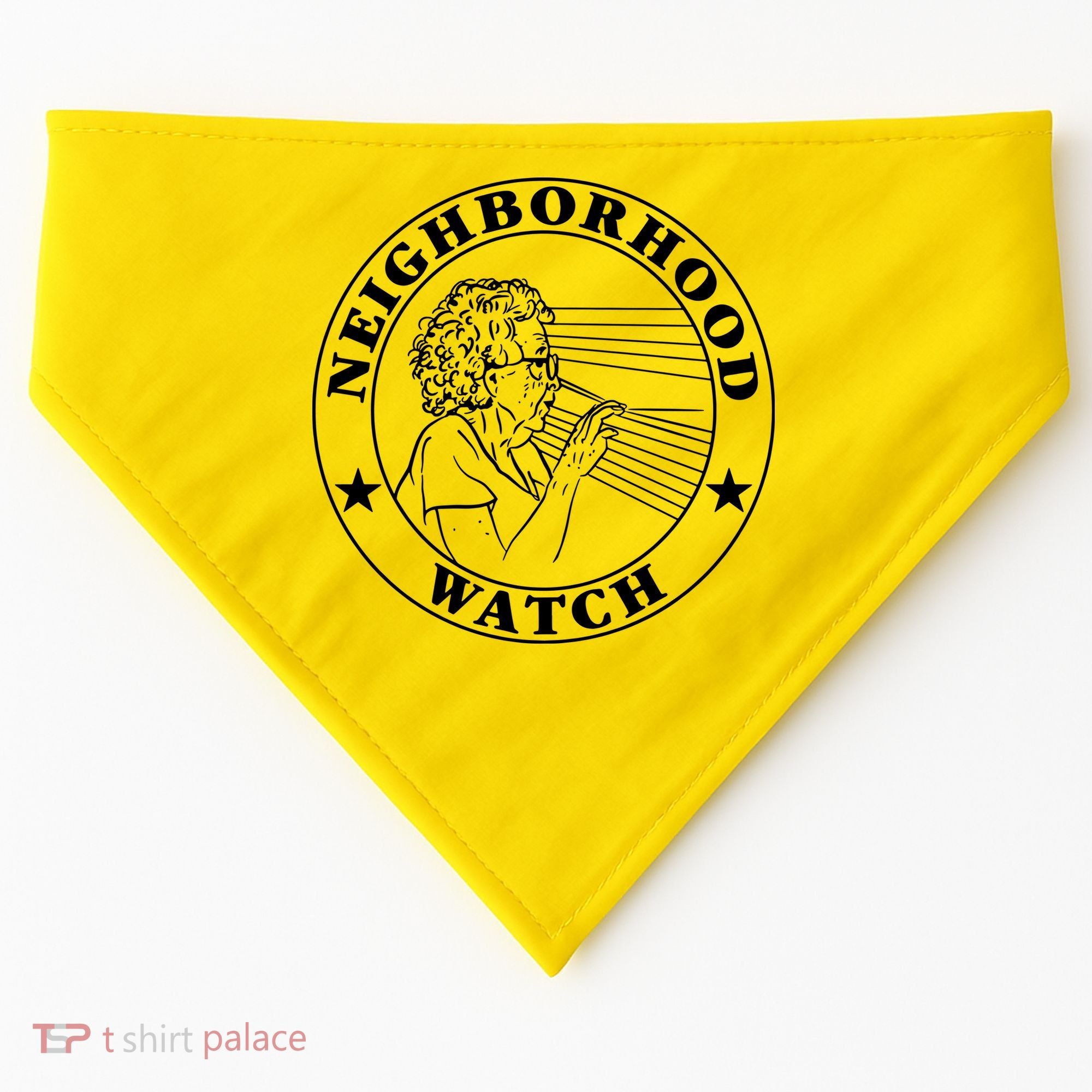Neighborhood Watch Funny USA-Made Doggie Bandana