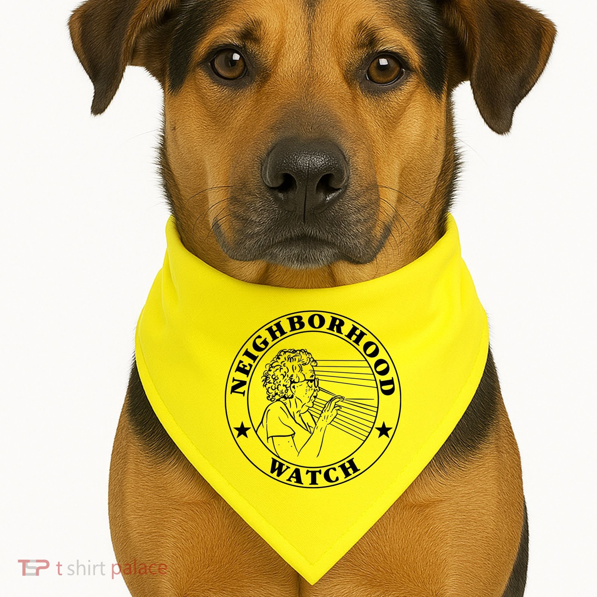 Neighborhood Watch Funny USA-Made Doggie Bandana