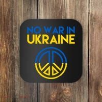 No War In Ukraine Peace Coaster thumb 0