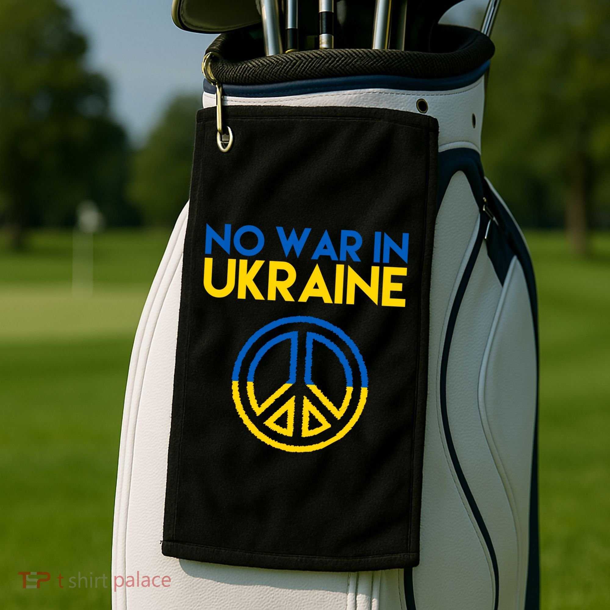 No War In Ukraine Peace Golf Towel