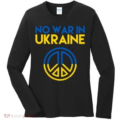 No War In Ukraine Peace Women's Long Sleeve Shirt