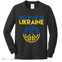 No War In Ukraine Peace Kids Long Sleeve Shirt thumb 0