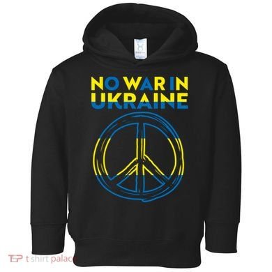No War In Ukraine Peace Sign Symbol Toddler Hoodie