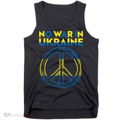 No War In Ukraine Peace Sign Symbol Tank Top