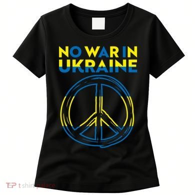 No War In Ukraine Peace Sign Symbol Women's T-Shirt