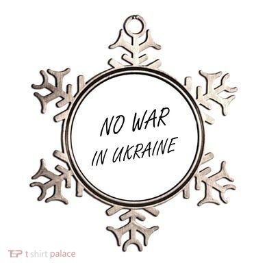 No War In Ukraine I Stand For Ukraine Ornament