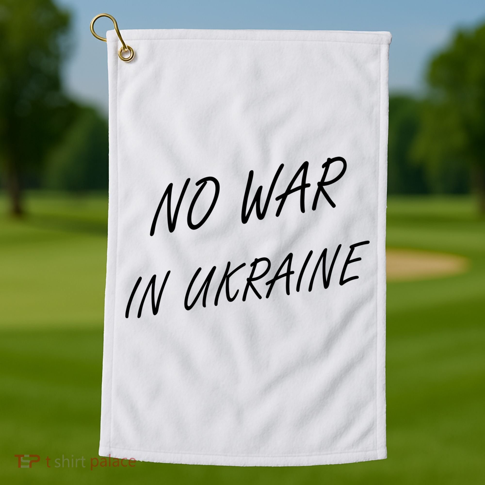 No War In Ukraine I Stand For Ukraine Golf Towel