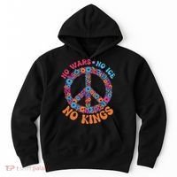 No Wars No Ice No Kings Boho Hippie Flower Peace Symbol Hoodie thumb 0