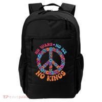 No Wars No Ice No Kings Boho Hippie Flower Peace Symbol Backpack thumb 0